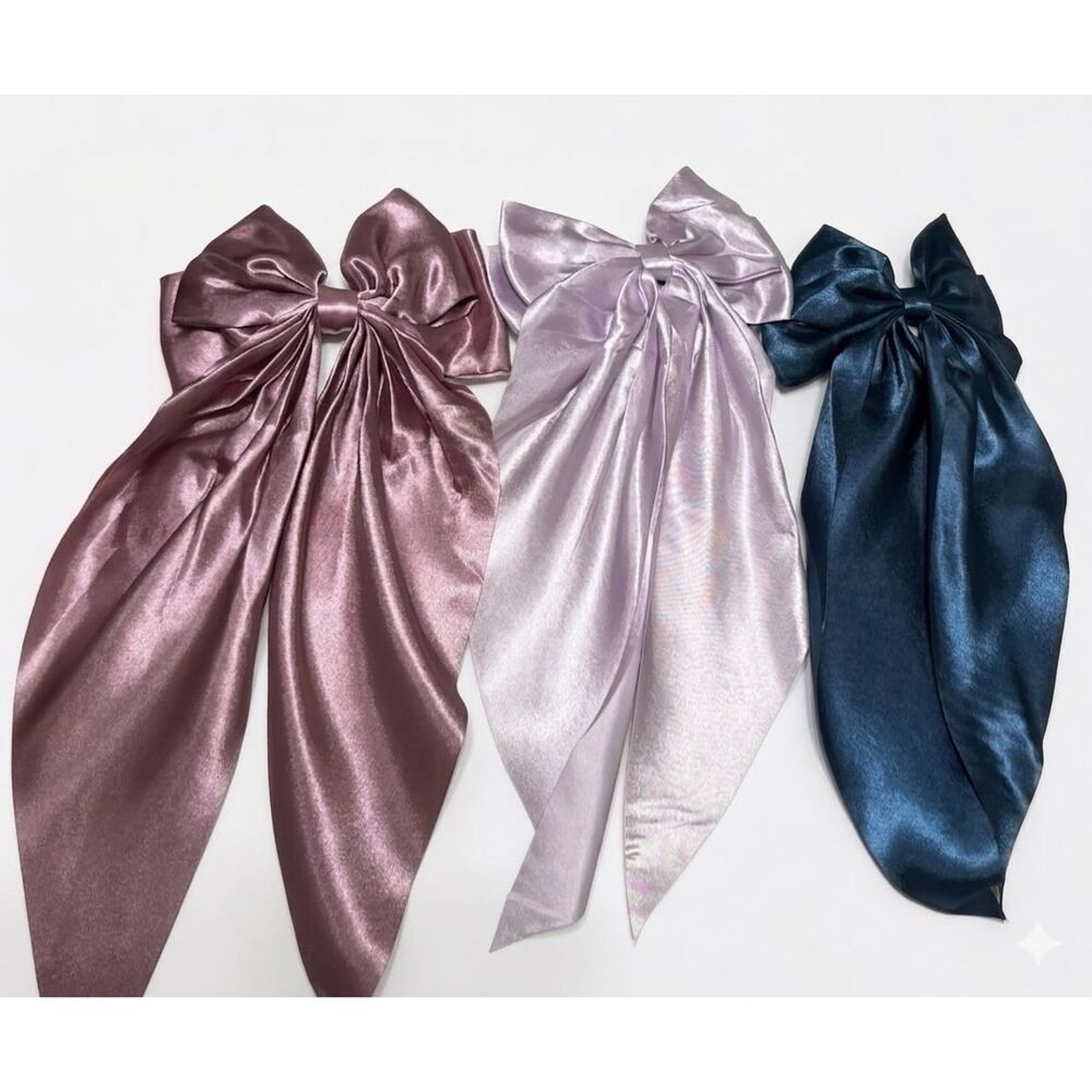 Elegant Oversized Satin Hair Bow Clip Boutique Style Hair Accessory